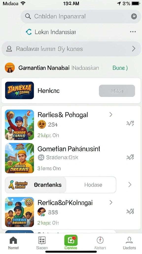 ngaso77 - Tampilan karakter utama yang menarik dan penuh warna.